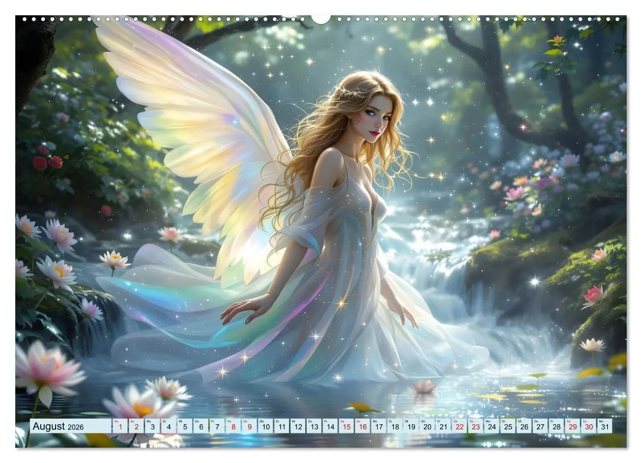 Bild: 9783457249406 | Engel und Wasser - Ein Band der Anmut (Wandkalender 2026 DIN A2...