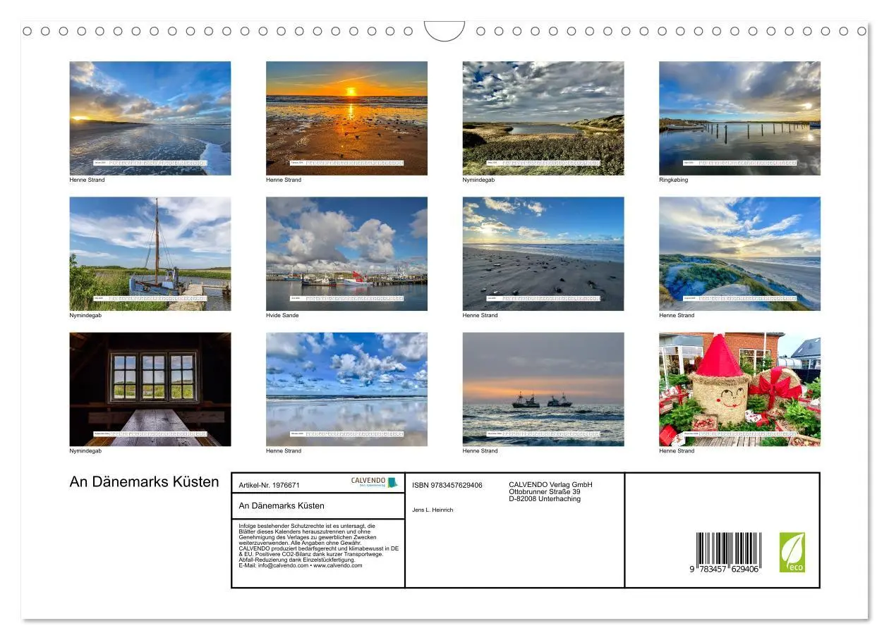 Bild: 9783457629406 | An Dänemarks Küsten (Wandkalender 2026 DIN A3 quer), CALVENDO...