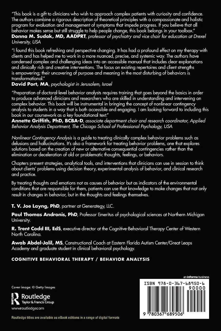 Rückseite: 9780367689506 | Nonlinear Contingency Analysis | T. V. Joe Layng (u. a.) | Taschenbuch