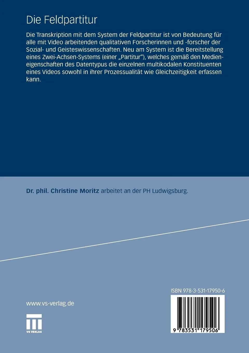 Rückseite: 9783531179506 | Die Feldpartitur | Christine Moritz | Taschenbuch | vi | Deutsch