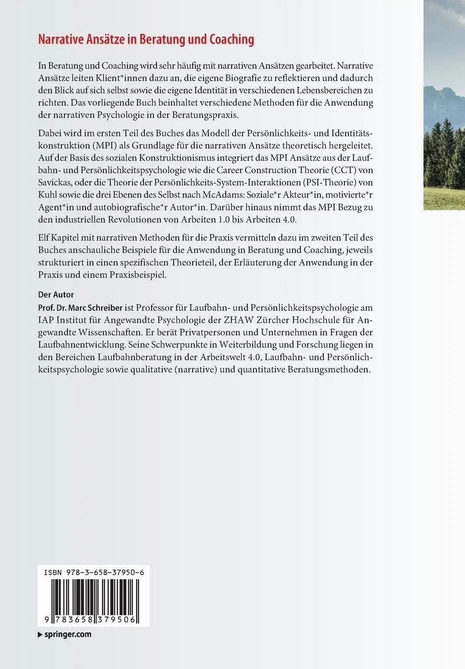 Rückseite: 9783658379506 | Narrative Ansätze in Beratung und Coaching | Marc Schreiber | Buch
