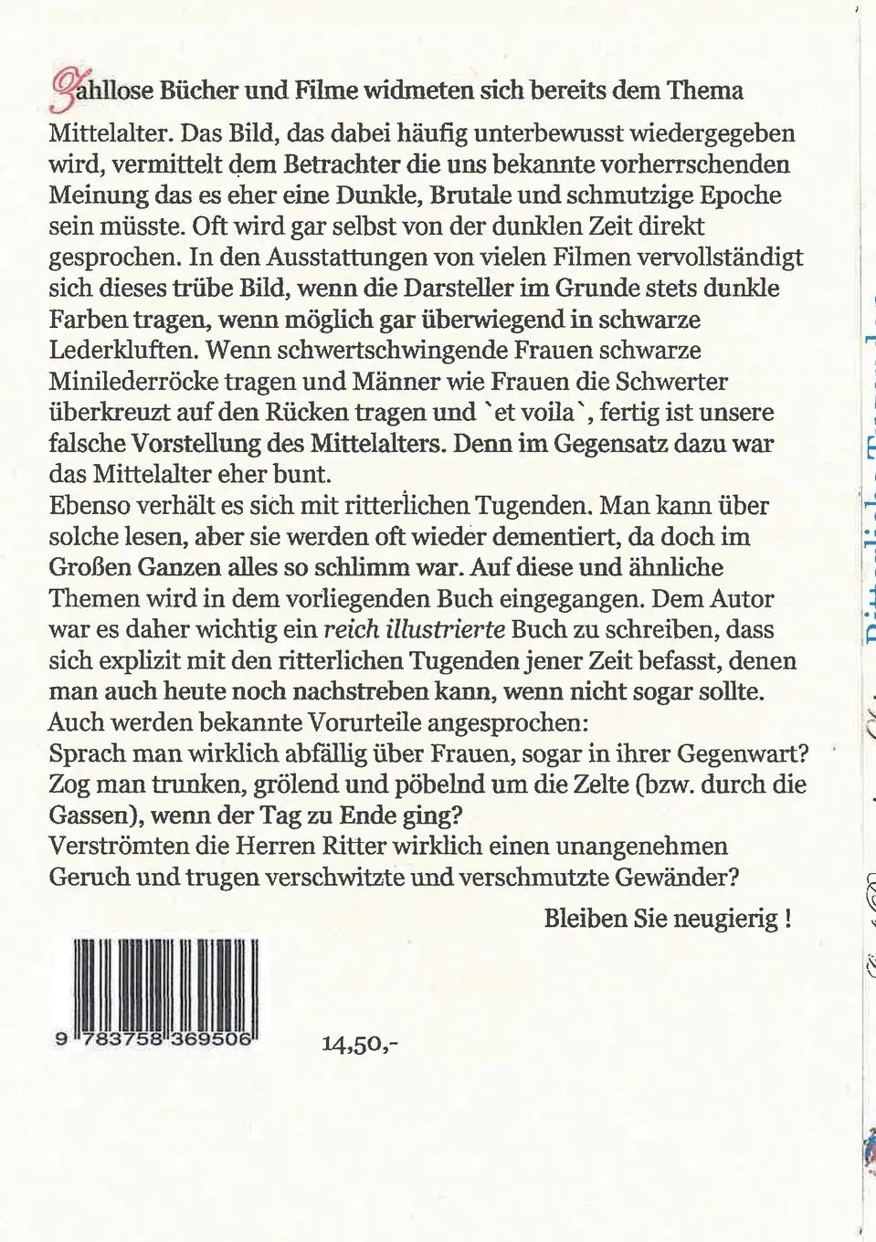 Rückseite: 9783758369506 | Ritterliche Tugenden Version 2 | Raimund von Löher | Taschenbuch