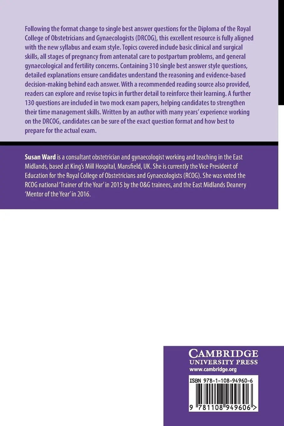 Rückseite: 9781108949606 | The DRCOG Revision Guide | Susan Ward | Taschenbuch | Englisch | 2021