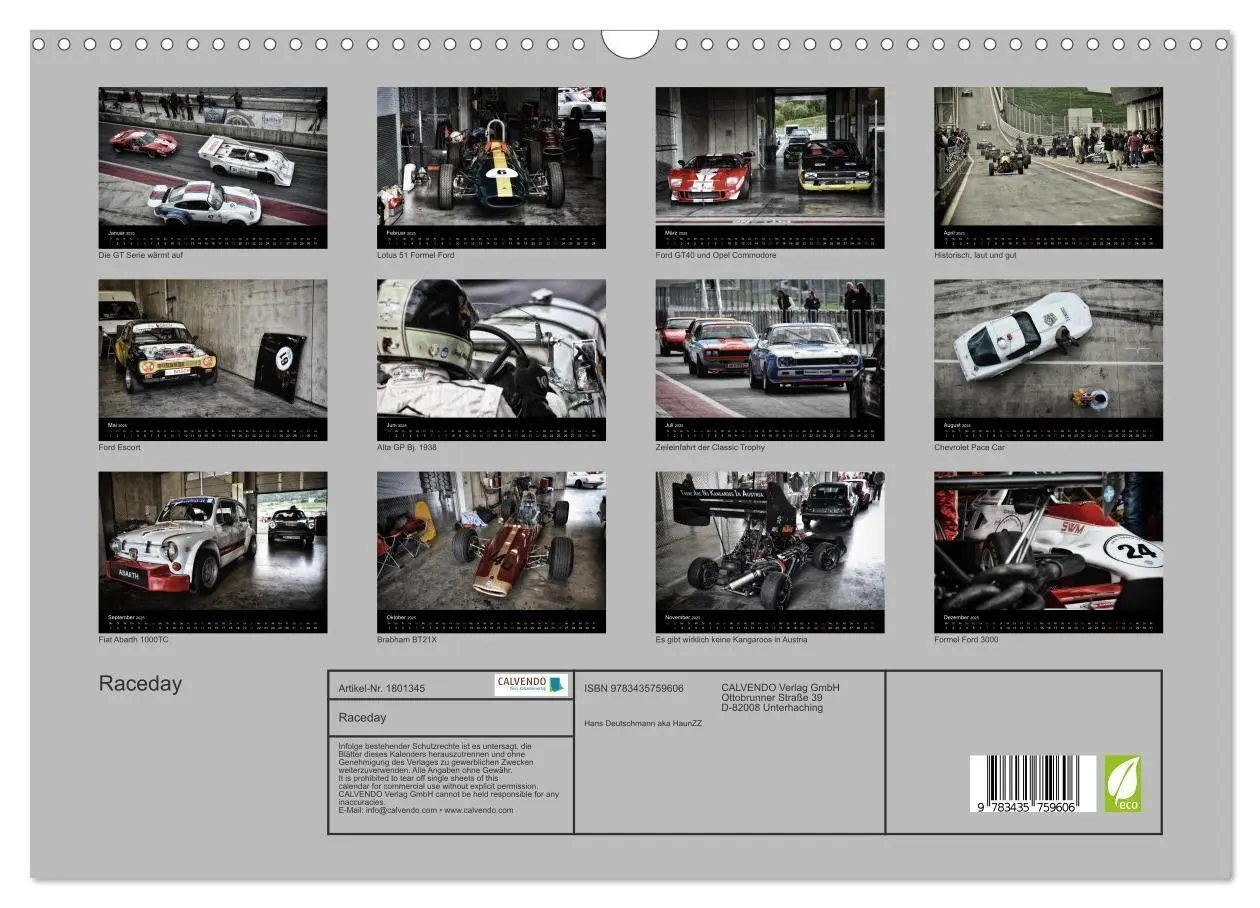 Bild: 9783435759606 | Raceday (Wandkalender 2025 DIN A3 quer), CALVENDO Monatskalender