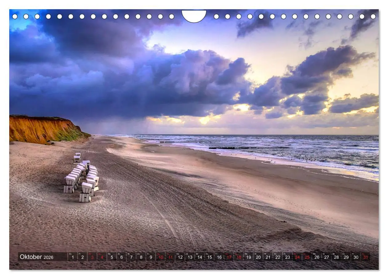 Bild: 9783457919606 | Sylt - Farbige Momente (Wandkalender 2026 DIN A4 quer), CALVENDO...
