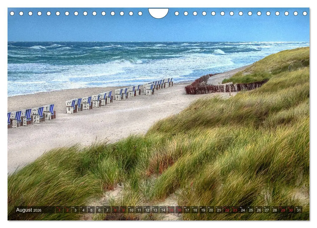 Bild: 9783457919606 | Sylt - Farbige Momente (Wandkalender 2026 DIN A4 quer), CALVENDO...