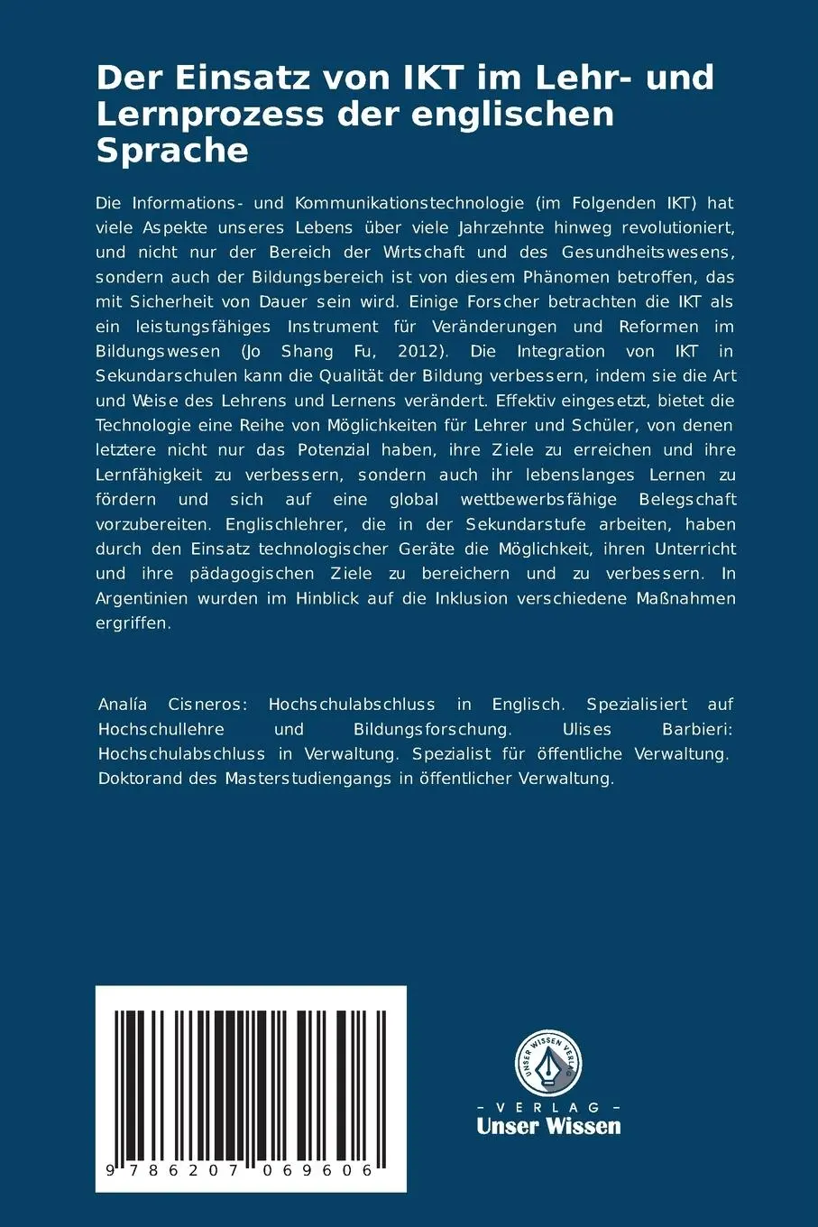 Rückseite: 9786207069606 | Der Einsatz von IKT im Lehr- und Lernprozess der englischen Sprache