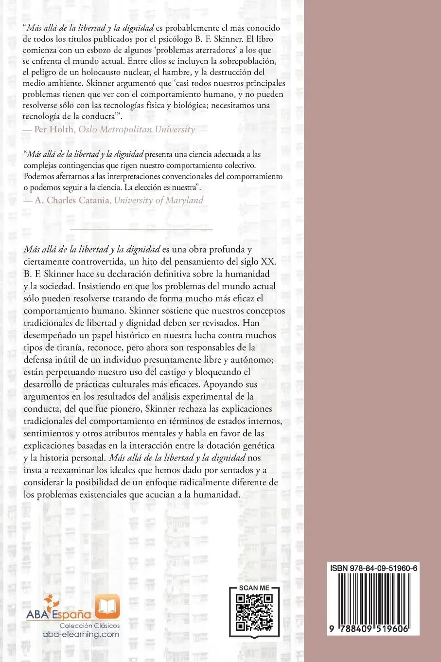 Rückseite: 9788409519606 | Más Allá de la Libertad y la Dignidad | B. F. Skinner | Taschenbuch