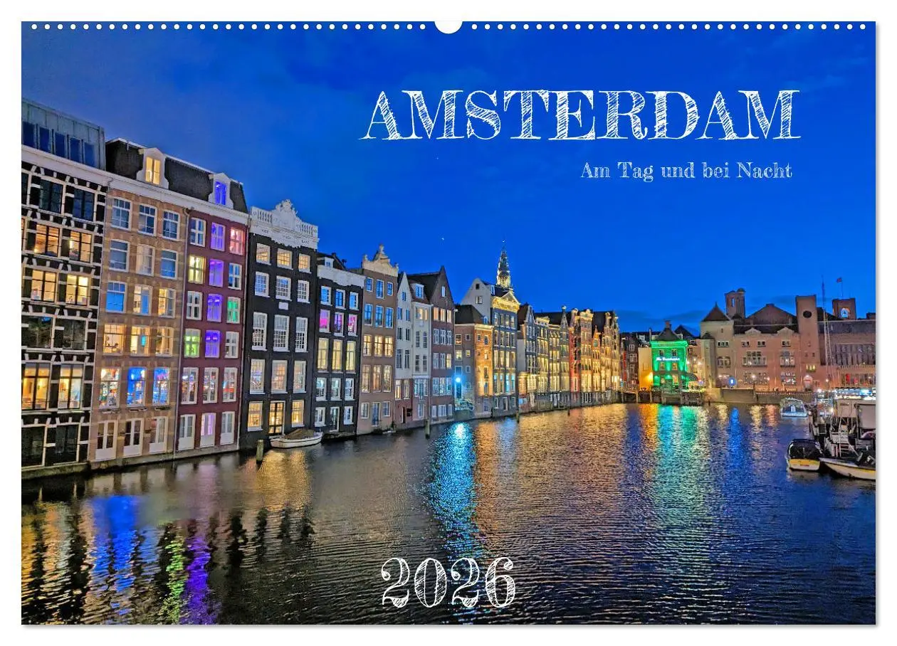 Cover: 9783457529706 | Amsterdam am Tag und bei Nacht (Wandkalender 2026 DIN A2 quer),...