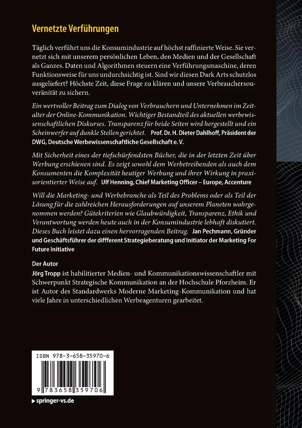 Rückseite: 9783658359706 | Vernetzte Verführungen | Jörg Tropp | Taschenbuch | Paperback | x