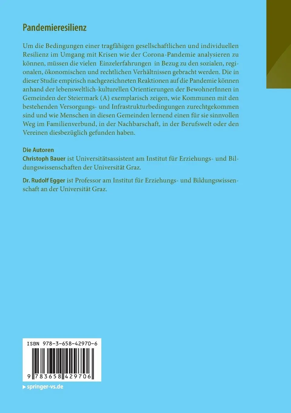 Rückseite: 9783658429706 | Pandemieresilienz | Christoph Bauer (u. a.) | Taschenbuch | xxxiii