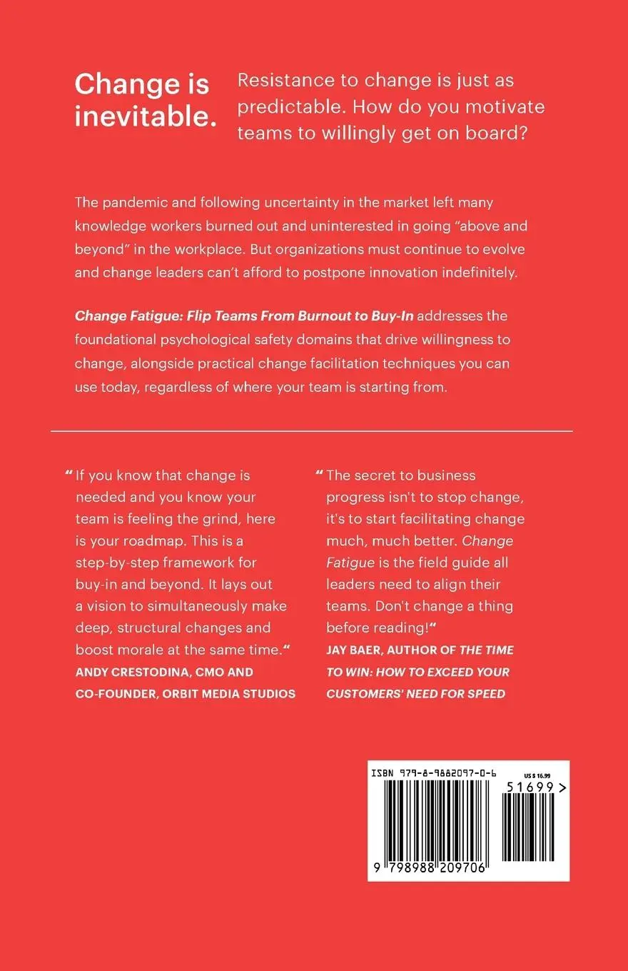 Rückseite: 9798988209706 | Change Fatigue | Jenny Magic (u. a.) | Taschenbuch | Englisch | 2023