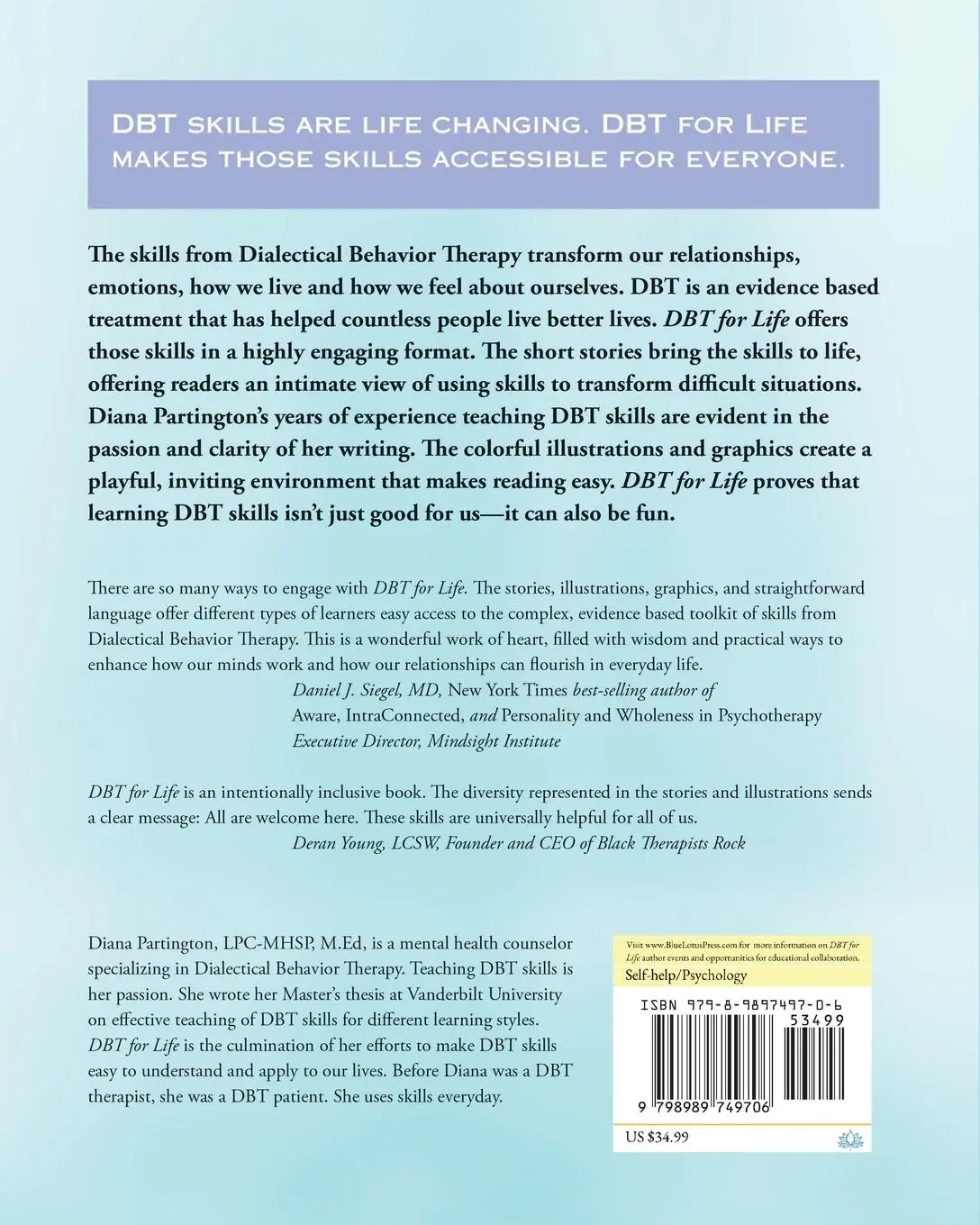 Rückseite: 9798989749706 | Dbt for Life | Skills to transform the way you live | Diana Partington