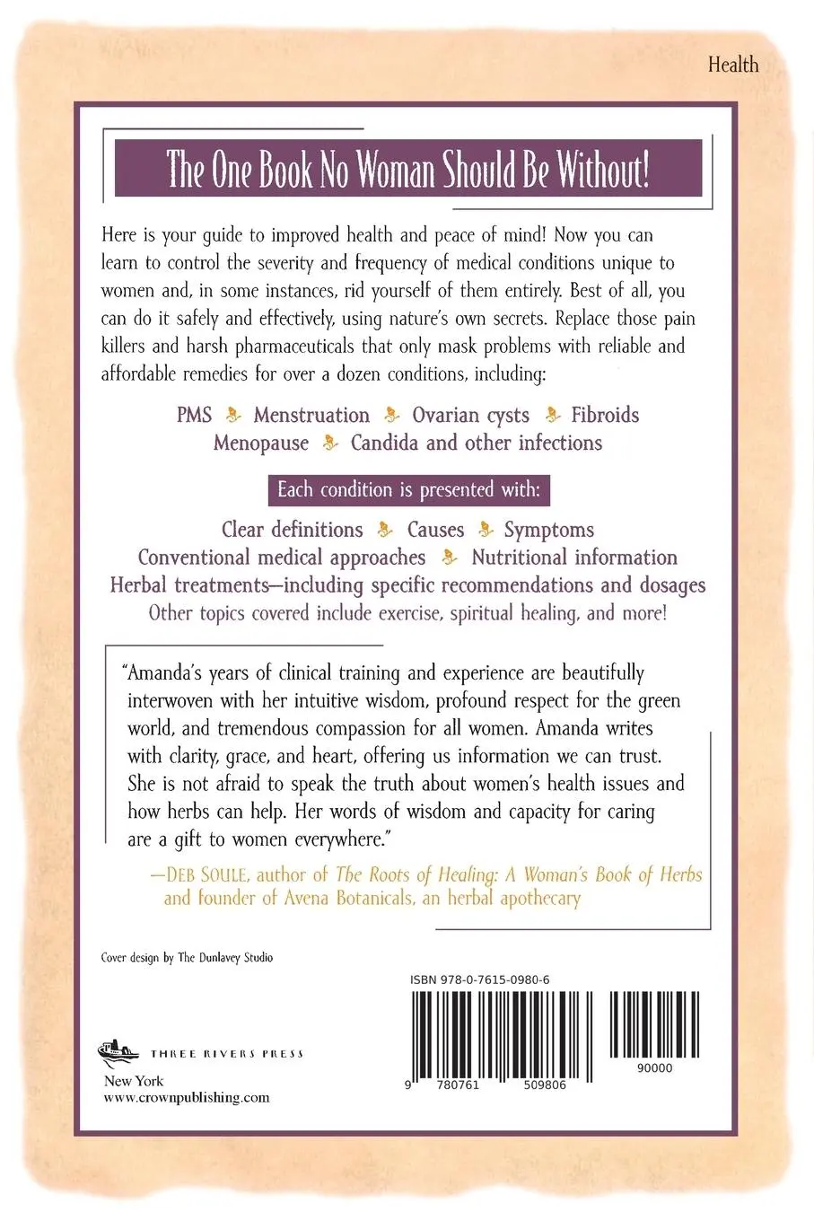 Rückseite: 9780761509806 | Herbal Remedies for Women | Amanda McQuade Crawford | Taschenbuch