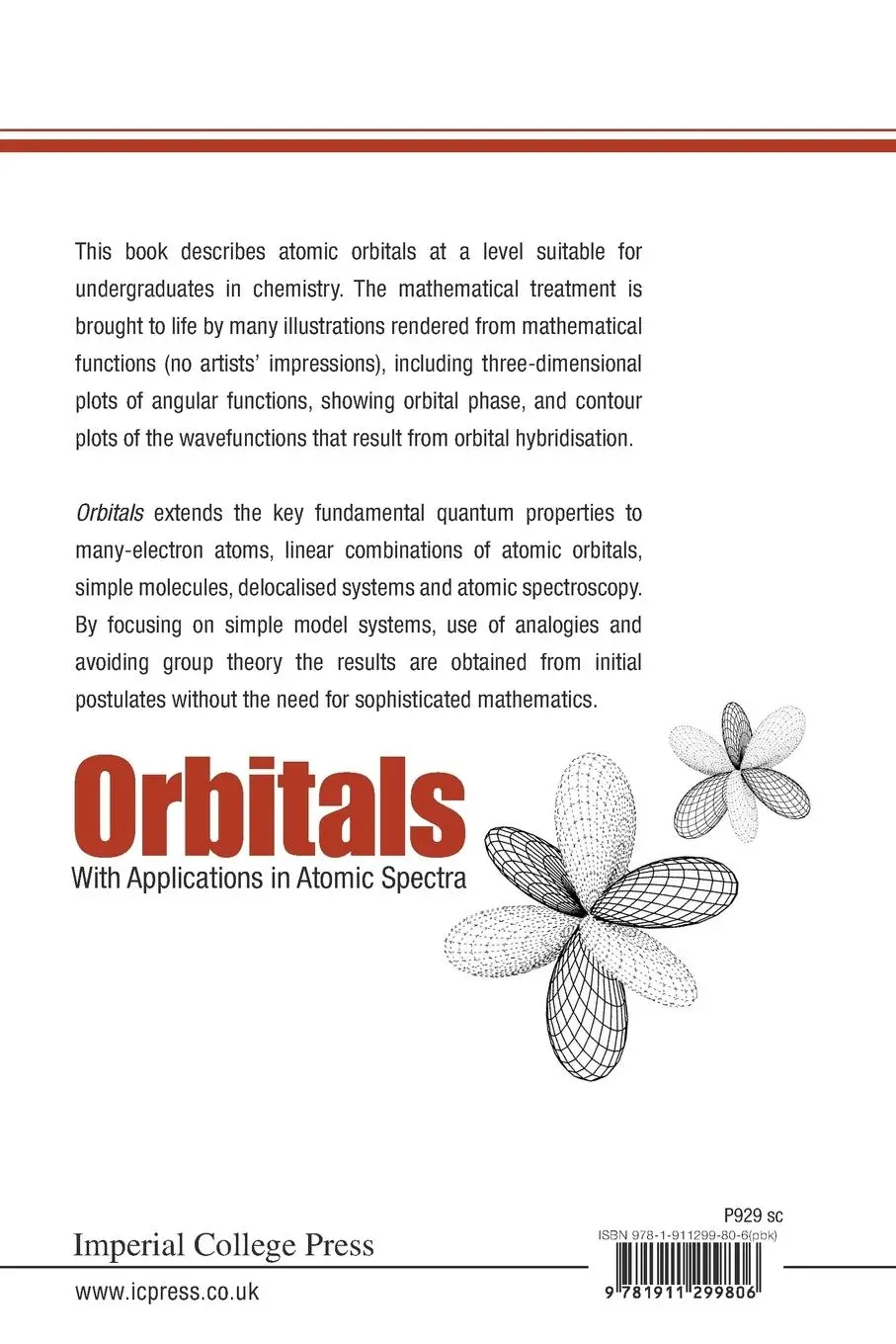 Rückseite: 9781911299806 | ORBITALS | WITH APPLICATIONS IN ATOMIC SPECTRA | Charles Stuart Mccaw