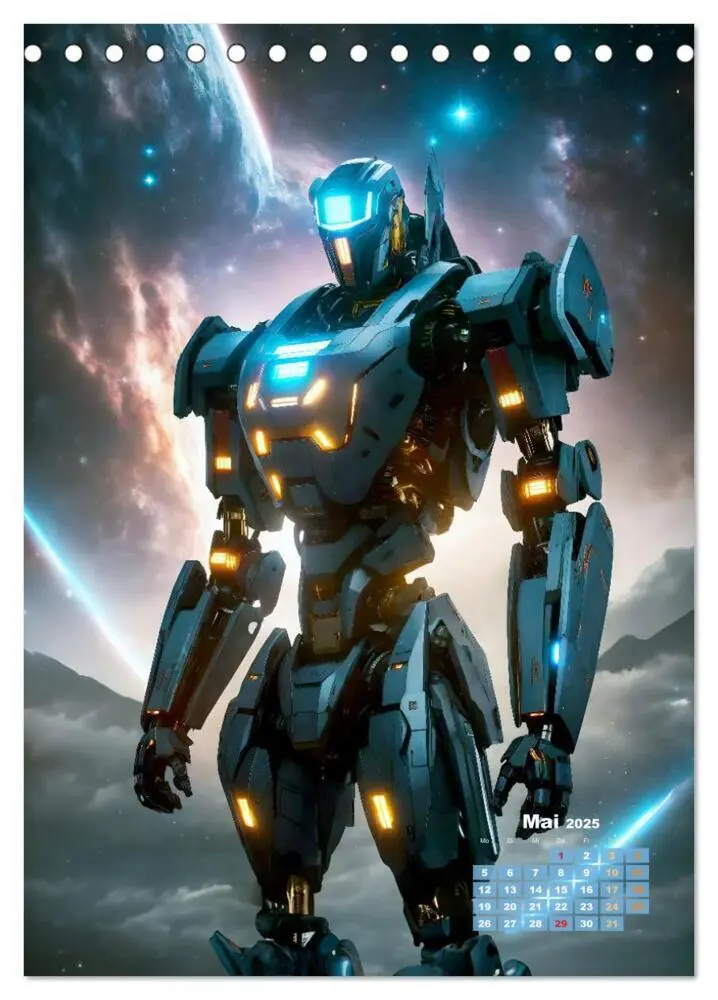 Bild: 9783435979806 | Roboter Nachtwache (Tischkalender 2025 DIN A5 hoch), CALVENDO...