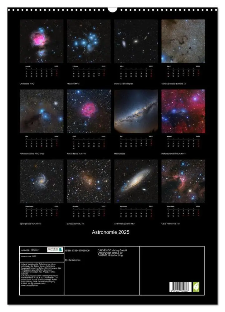 Bild: 9783457069806 | Astronomie 2025 (Wandkalender 2025 DIN A2 hoch), CALVENDO...