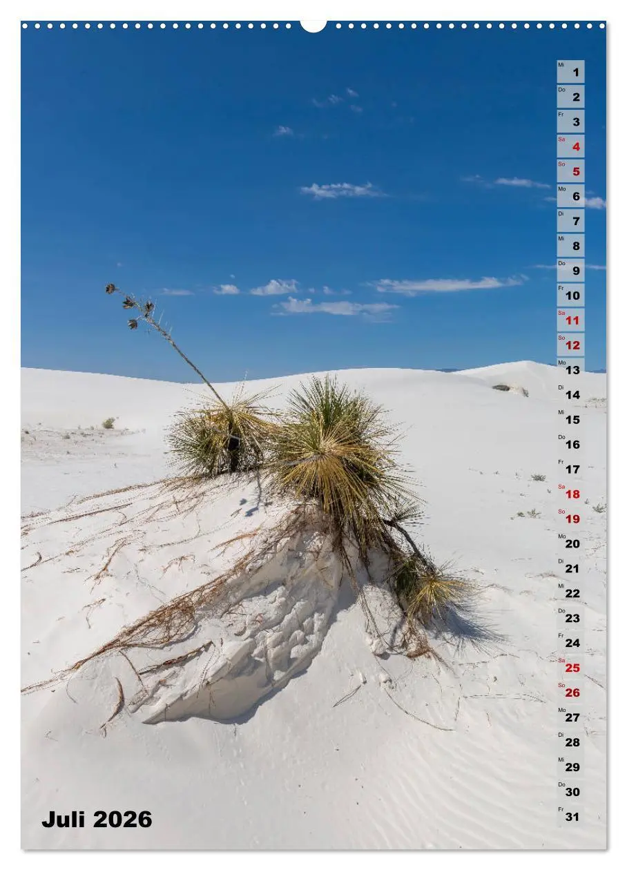 Bild: 9783516389906 | WHITE SANDS NATIONAL MONUMENT Wüstenimpressionen (Wandkalender 2026...