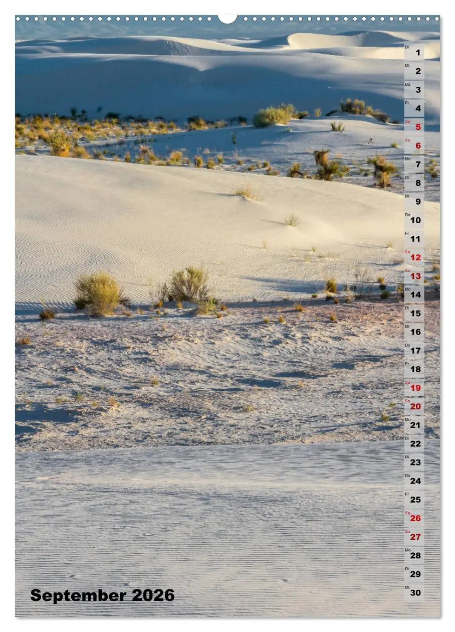 Bild: 9783516389906 | WHITE SANDS NATIONAL MONUMENT Wüstenimpressionen (Wandkalender 2026...