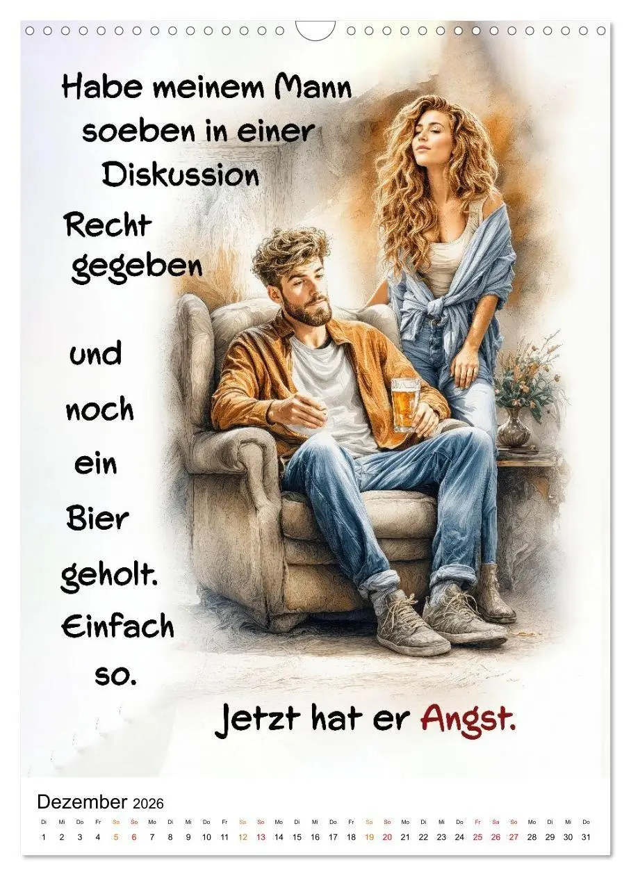 Bild: 9783516699906 | Liebling, mal ehrlich ..... (Wandkalender 2026 DIN A3 hoch),...