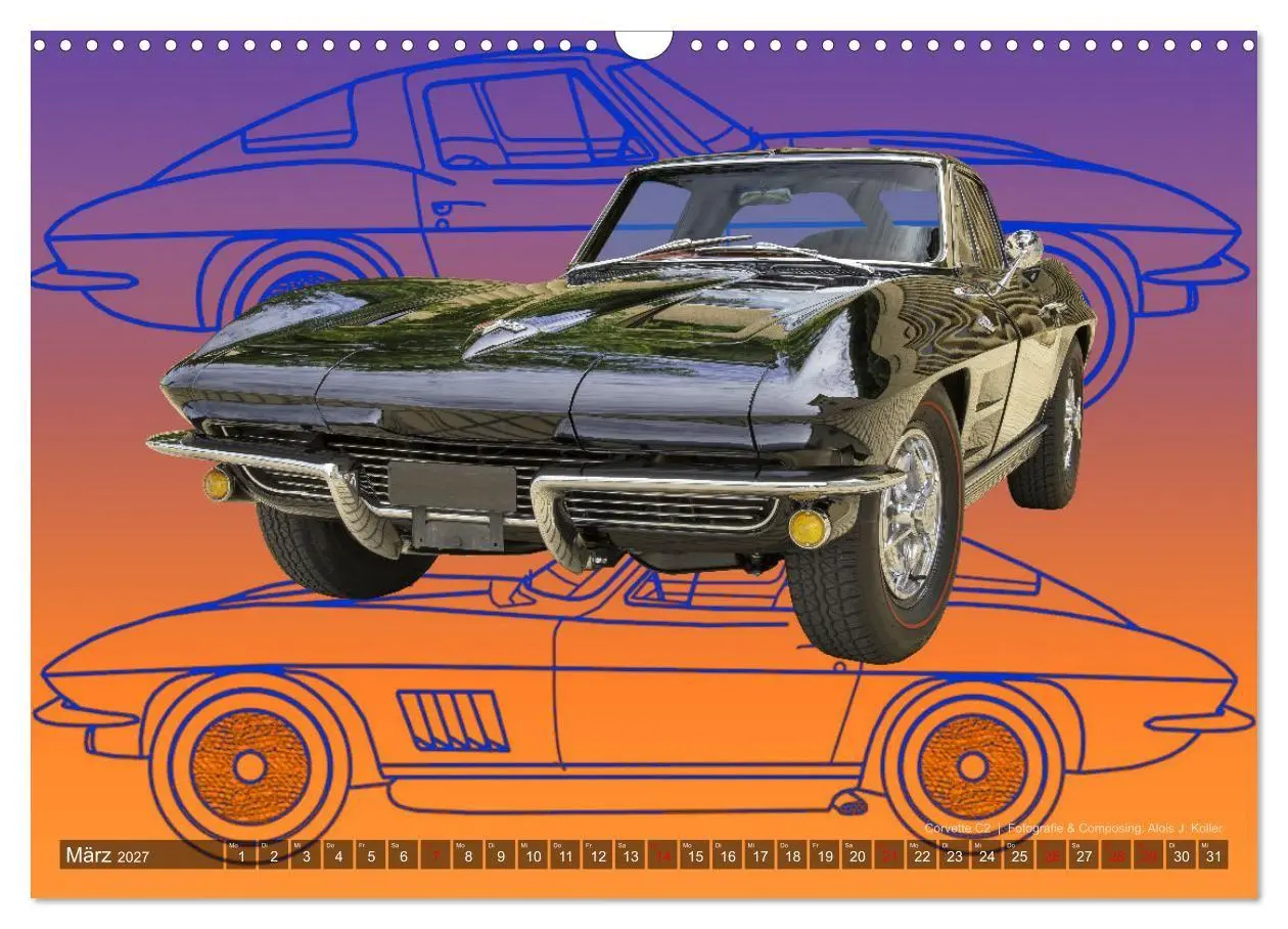 Bild: 9783569549906 | Corvette Photocomposing (Wandkalender 2027 DIN A3 quer), CALVENDO...