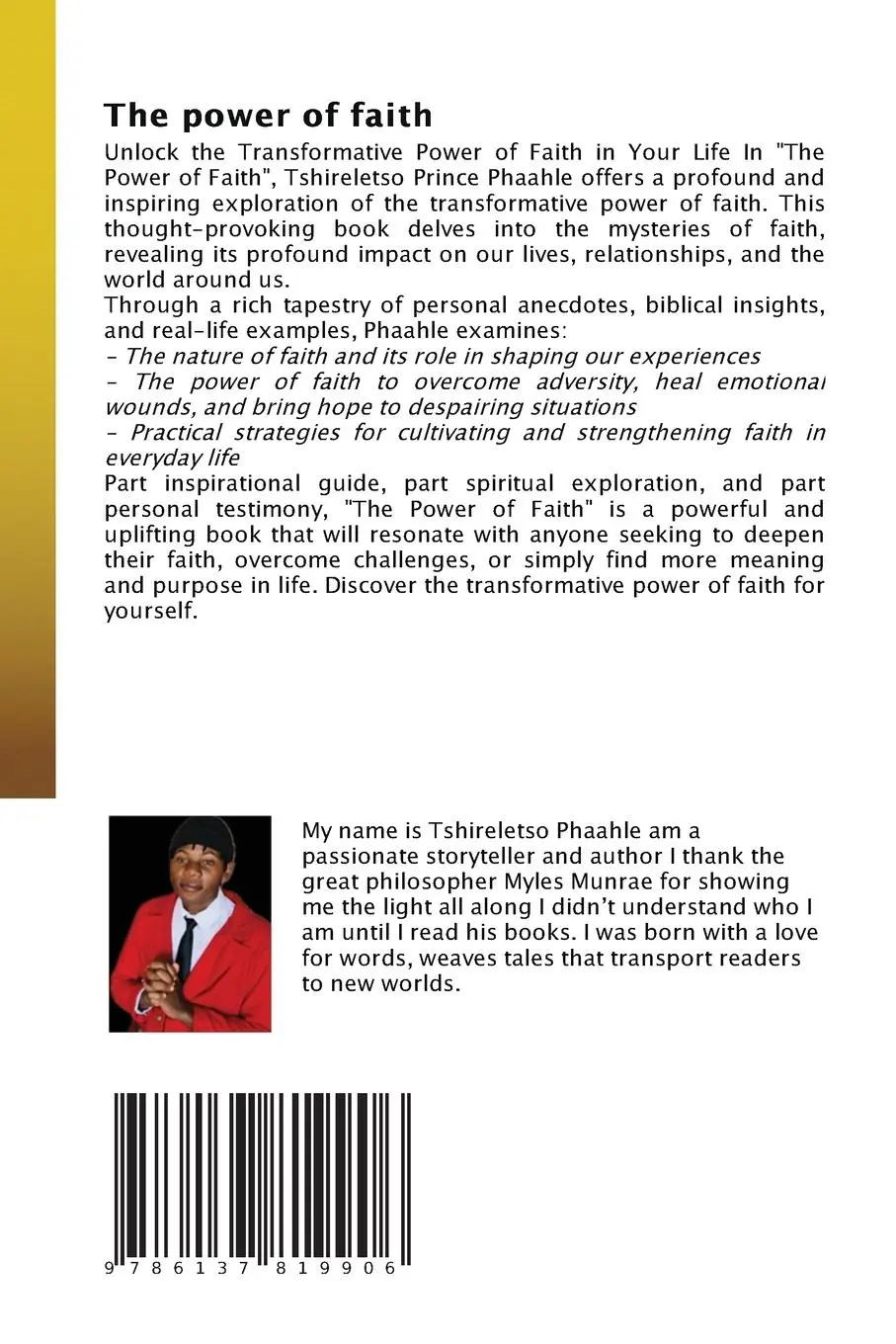 Rückseite: 9786137819906 | The power of faith | God of second chance and redemption | Phaahle