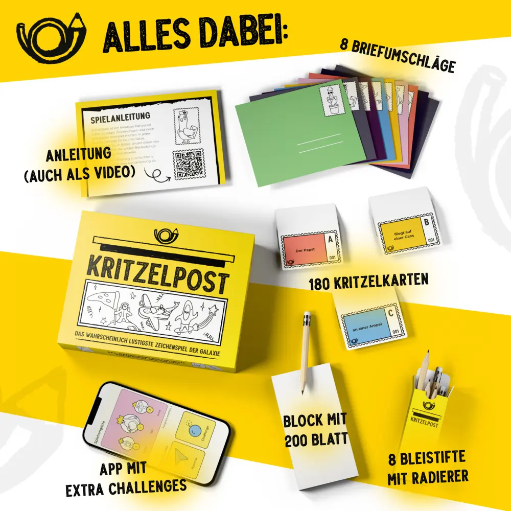 Bild: 4262538230007 | Kritzelpost Das lustige Zeichenspiel | Spiel | TV-KP-01 | Deutsch