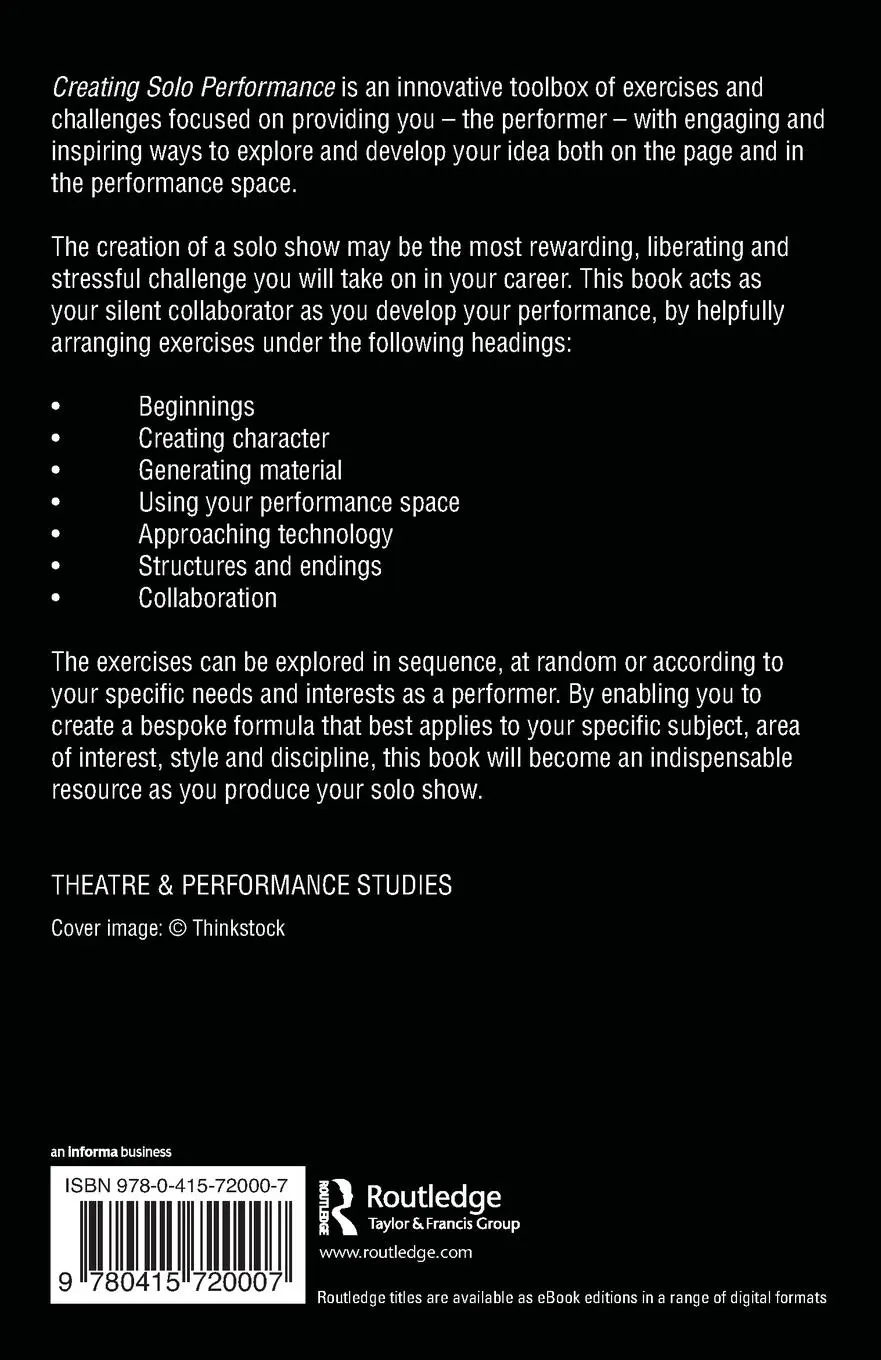 Rückseite: 9780415720007 | Creating Solo Performance | Sean Bruno (u. a.) | Taschenbuch | 2014