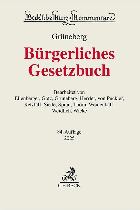 Cover: 9783406820007 | Bürgerliches Gesetzbuch | Christian Grüneberg | Buch | XXXVII | 2024