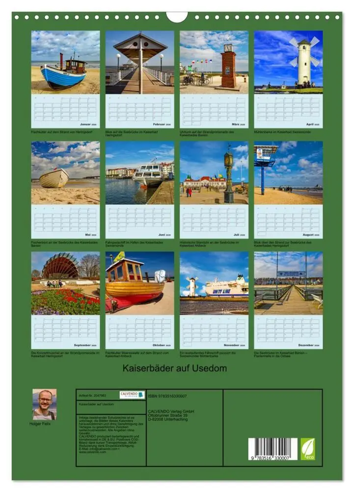 Bild: 9783516330007 | Kaiserbäder auf Usedom (Wandkalender 2026 DIN A3 hoch), CALVENDO...
