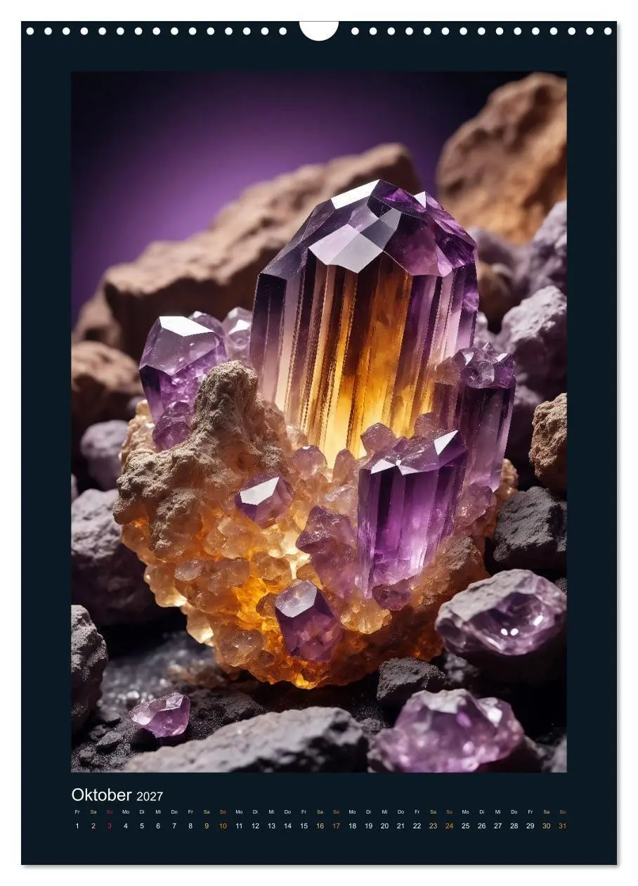 Bild: 9783569110007 | Fantastische Mineralien - Geheimnisvolle Schätze (Wandkalender 2027...