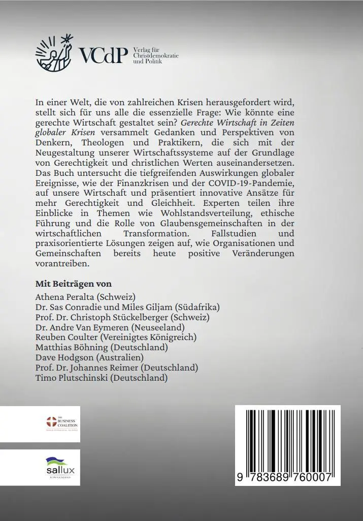 Rückseite: 9783689760007 | Gerechte Wirtschaft in Zeiten globaler Krisen | Timo Plutschinski