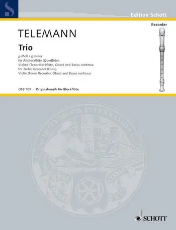 Cover: 9790001100007 | Trio Sonata In G Minor | Georg Philipp Telemann | Buch | 1986