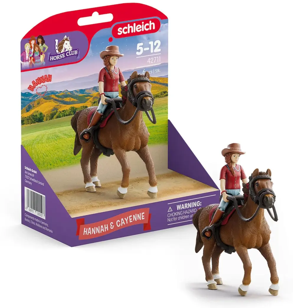 Cover: 4069111000107 | Schleich 42711 - Horse Club, Hannah &amp; Cayenne, Spielset | Deutsch