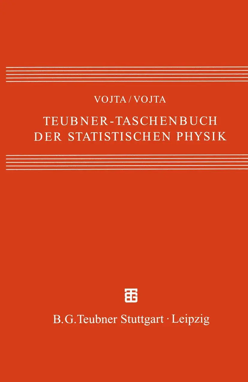 Cover: 9783322800107 | Teubner-Taschenbuch der statistischen Physik | Matthias Vojta (u. a.)