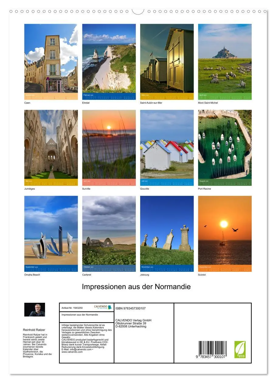 Bild: 9783457300107 | Impressionen aus der Normandie (hochwertiger Premium Wandkalender...