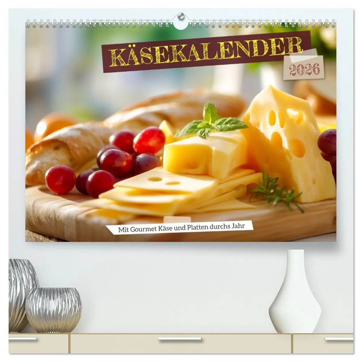 Cover: 9783516700107 | Käsekalender - mit Gourmet Käse und Platten durchs Jahr...