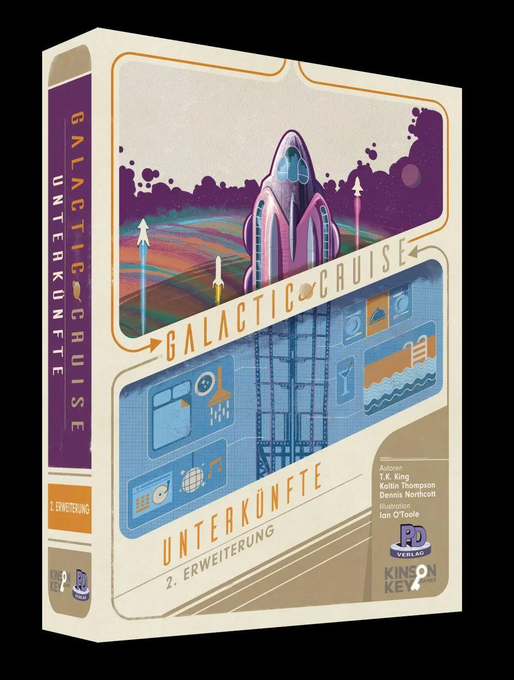Cover: 4260754850207 | Galactic Cruise Unterkünfte 2. Erweiterung | T. K. King | Spiel | 2025