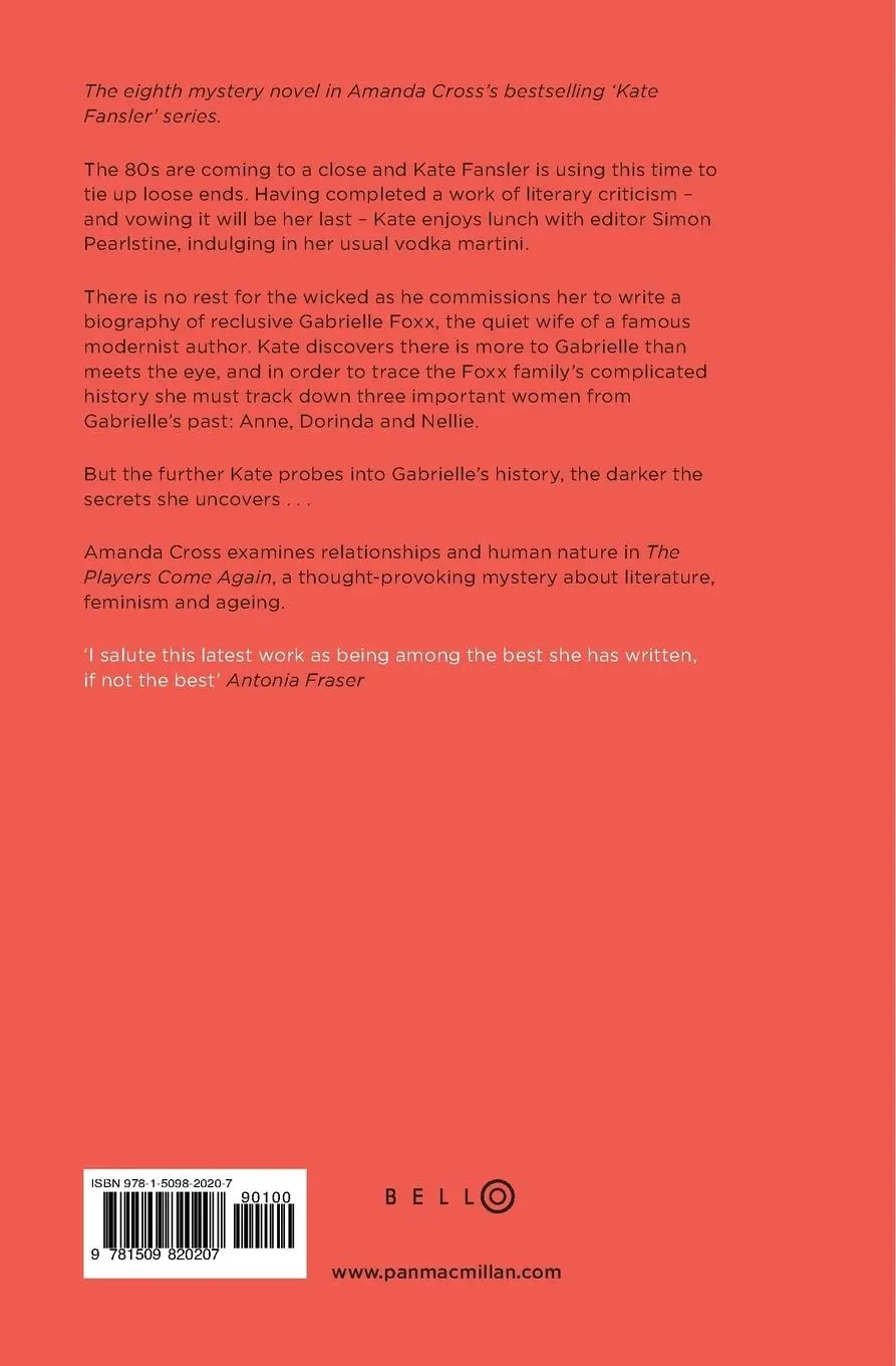 Rückseite: 9781509820207 | The Players Come Again | Amanda Cross | Taschenbuch | Englisch | 2018