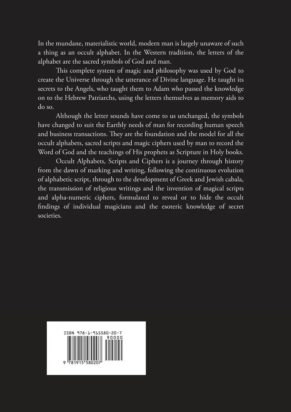 Rückseite: 9781915580207 | Occult Alphabets Scripts and Ciphers | Mark B Jackson | Taschenbuch
