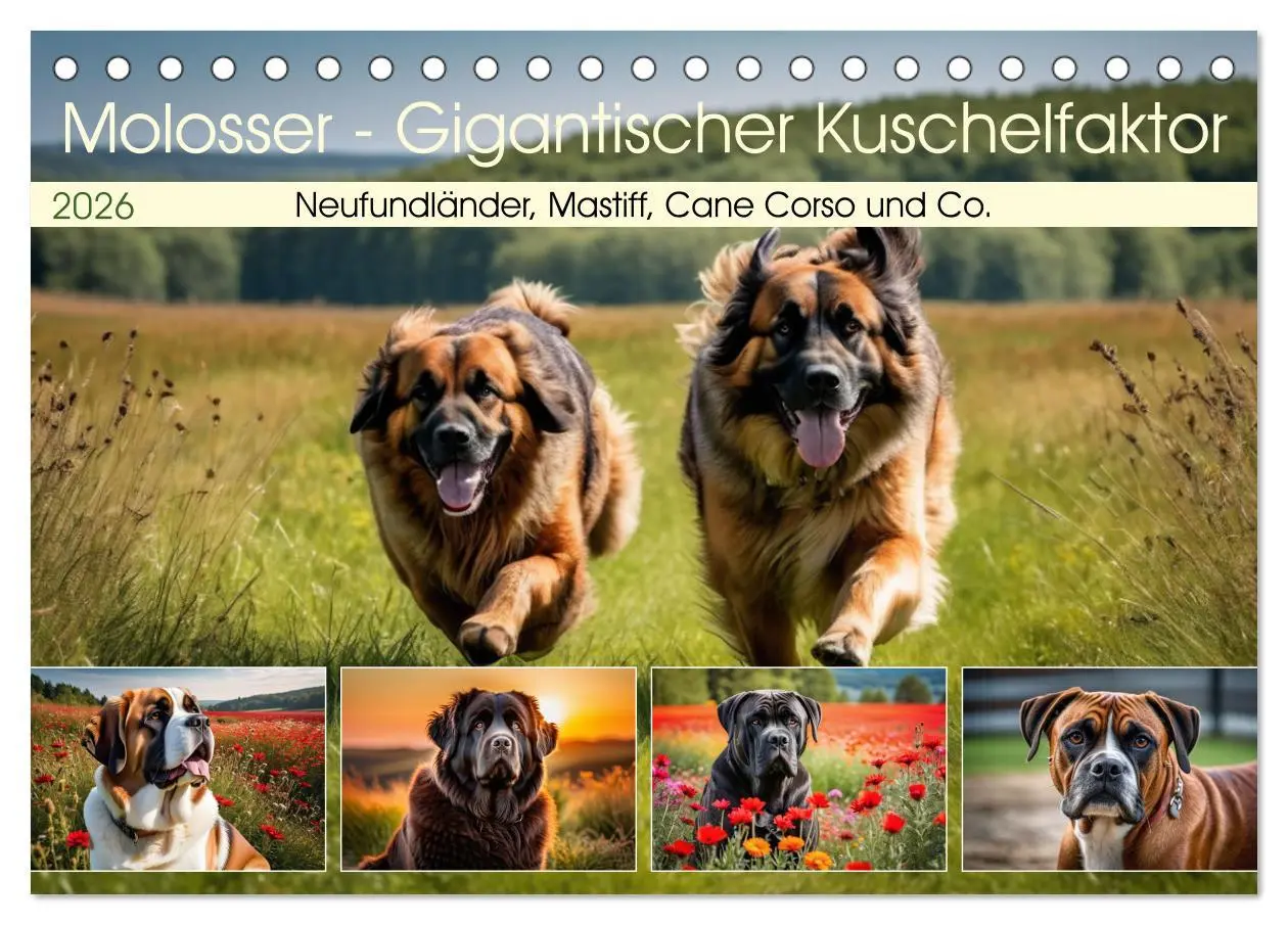Cover: 9783457390207 | Molosser - Gigantischer Kuschelfaktor (Tischkalender 2026 DIN A5...