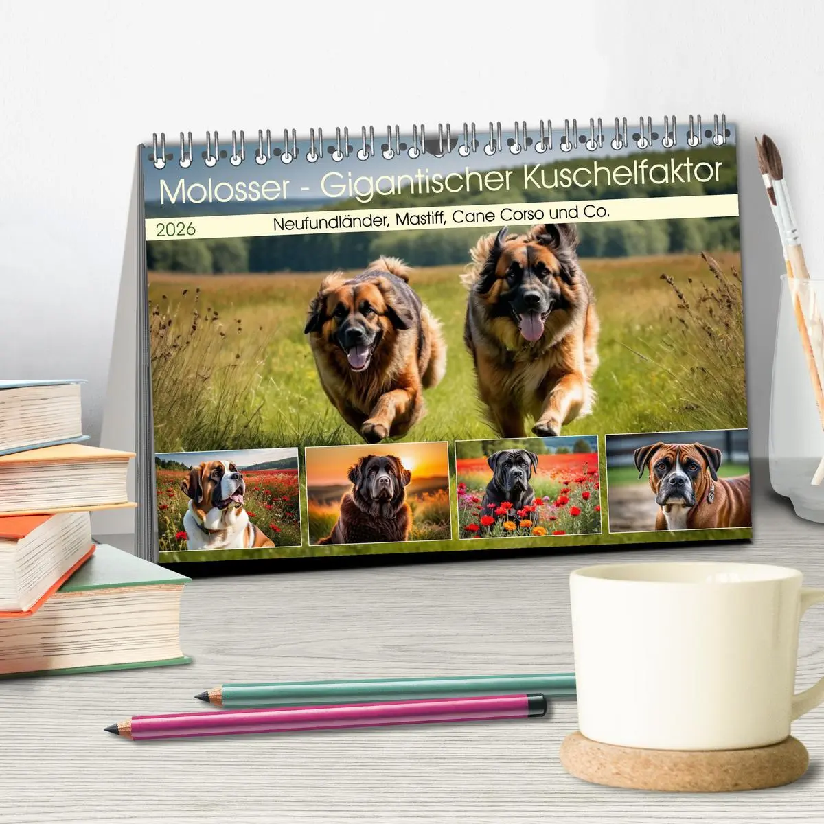 Bild: 9783457390207 | Molosser - Gigantischer Kuschelfaktor (Tischkalender 2026 DIN A5...