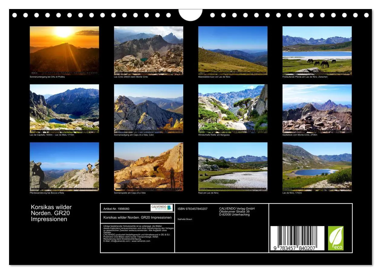 Bild: 9783457840207 | Korsikas wilder Norden. GR20 Impressionen (Wandkalender 2026 DIN A4...