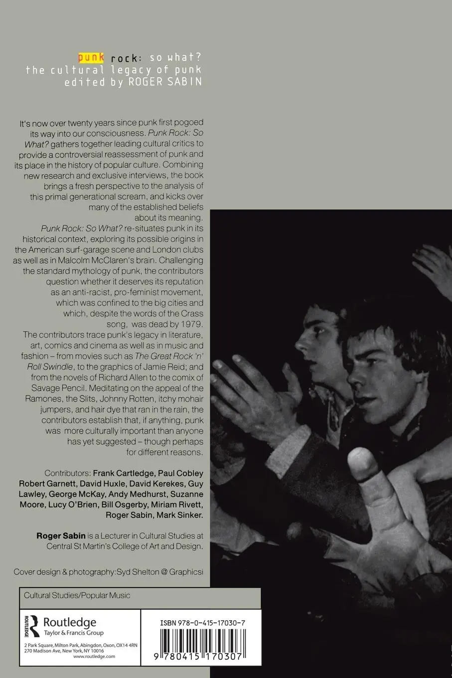 Rückseite: 9780415170307 | Punk Rock | So What?: The Cultural Legacy of Punk | Roger Sabin | Buch