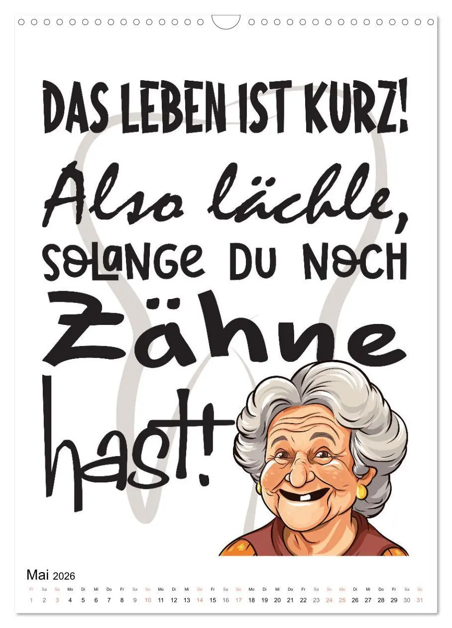 Bild: 9783516300307 | Zahnarztsprüche (Wandkalender 2026 DIN A3 hoch), CALVENDO...