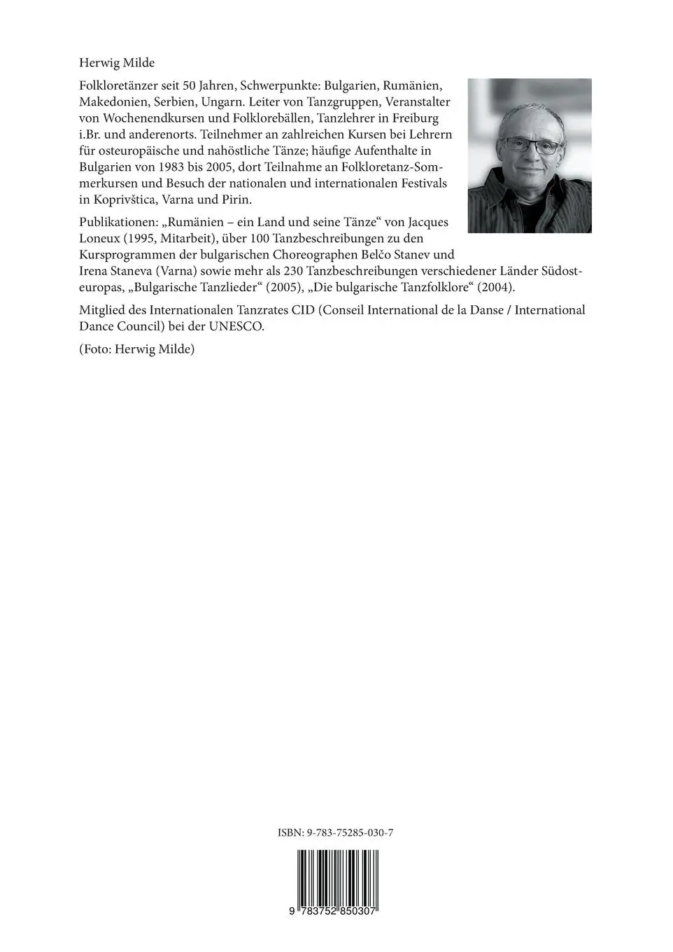 Rückseite: 9783752850307 | 33 bulgarische Tanzlieder | Tanzbeschreibungen | Herwig Milde | Buch