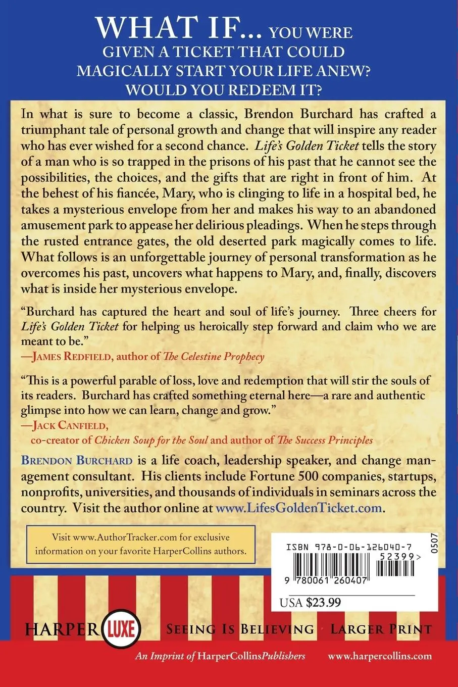 Rückseite: 9780061260407 | Life's Golden Ticket | Brendon Burchard | Taschenbuch | Englisch