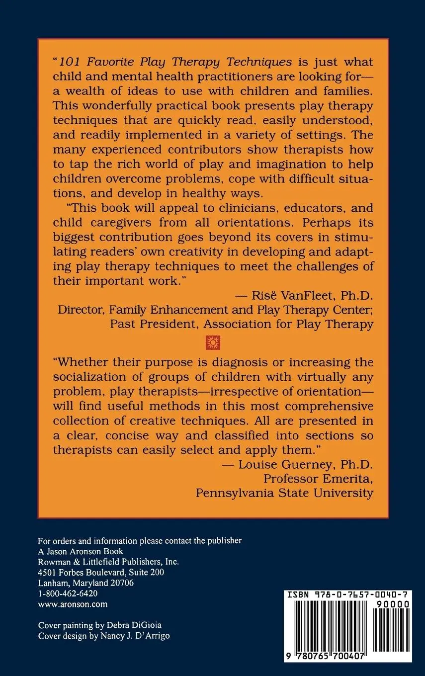 Rückseite: 9780765700407 | 101 Favorite Play Therapy Techniques | Heidi Kaduson (u. a.) | Buch