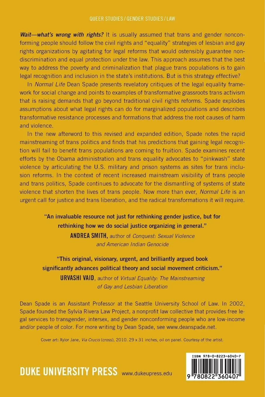 Rückseite: 9780822360407 | Normal Life | Dean Spade | Taschenbuch | Kartoniert / Broschiert