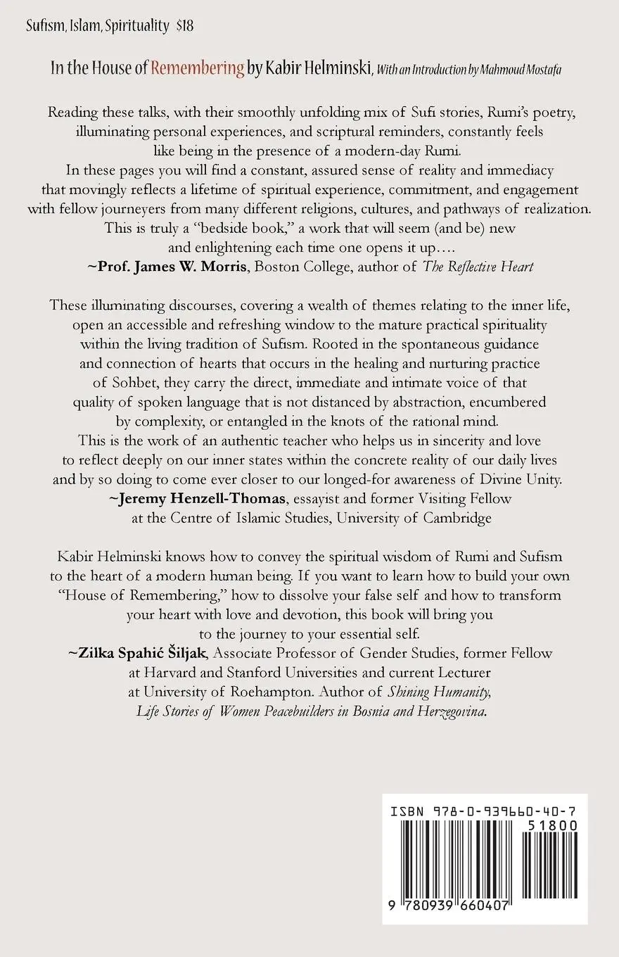 Rückseite: 9780939660407 | In the House of Remembering | Kabir Helminski | Taschenbuch | Englisch